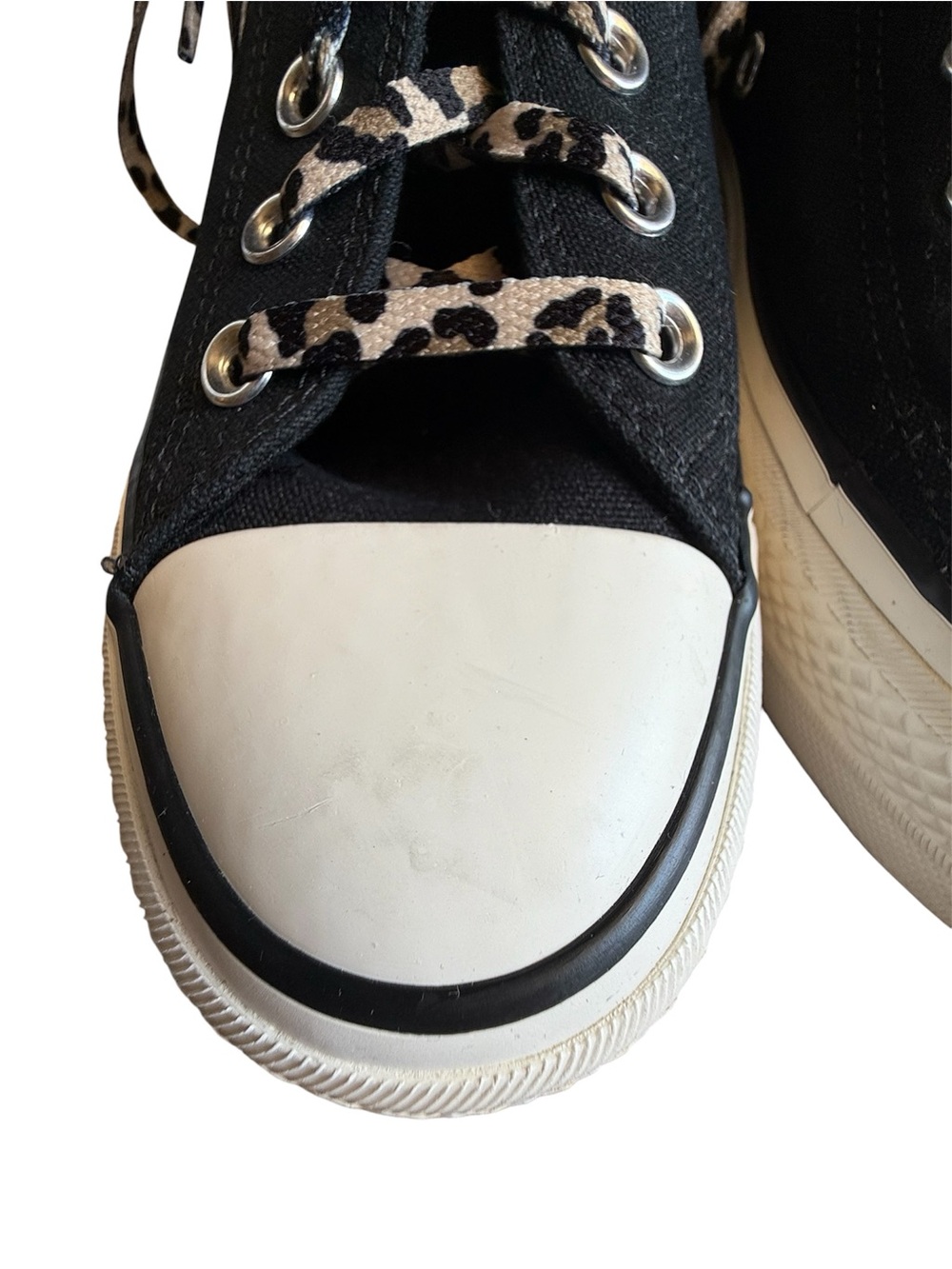 Converse Chuck Taylor Lift All Star Archive with leopard laces in black size 9 - Picture 5 of 15